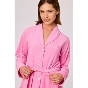 Dames badjas 429 felroze