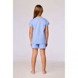 Meisjespyjama korte mouwen 840 blauw