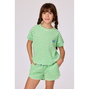 Setje in badstof 922 groene stre