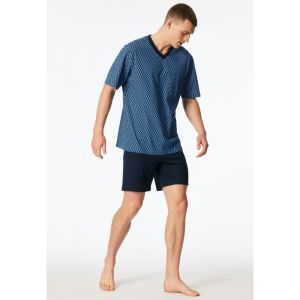 Herenpyjama, korte mouwen 800 blau