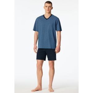 Herenpyjama, korte mouwen 800 blau