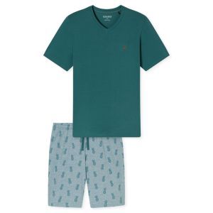 Herenpyjama korte mouwen 700 grün
