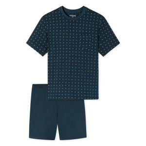 Herenpyjama, korte mouwen 803 dunkelblau