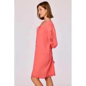 Kleedje in tetrastof 432 rood roos