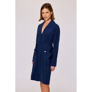 Dames badjas 873 donkerblauw