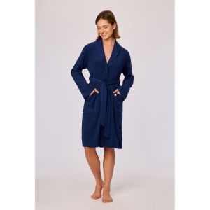Dames badjas 873 donkerblauw