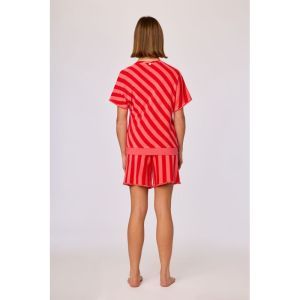 Setje in badstof 983 streep rood