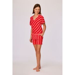 Setje in badstof 983 streep rood