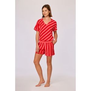Setje in badstof 983 streep rood