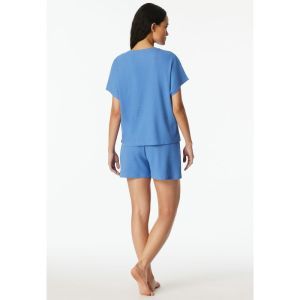 Damespyjama, korte mouwen 833 aqua
