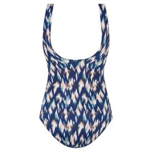 Swimsuit soft cup v-neck 5025 Ikat blue