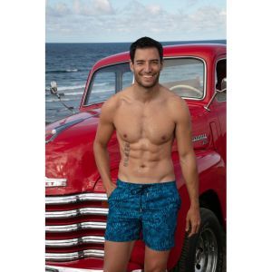 Beach Boxer - Panarea P0BI blue print