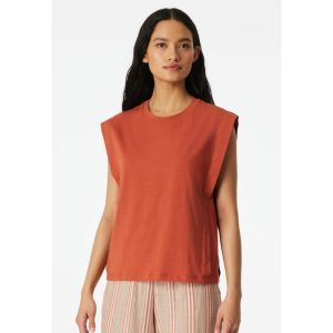 Damespyjama korte mouwen 532 terracotta