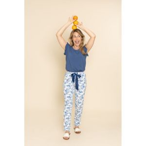 Damespyjama korte mouwen Navy