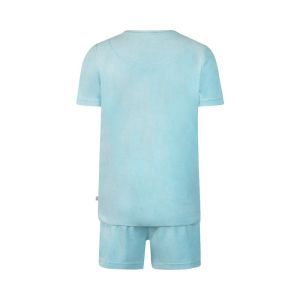Women velours short set Light blue