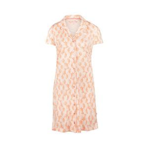 Women sleepdress with collar Light peach