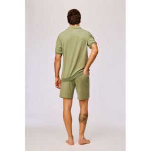 Heren set in badstof 788 kaki groen