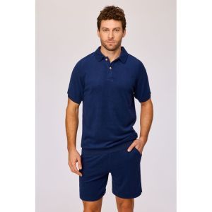 Heren set in badstof 873 donkerblauw
