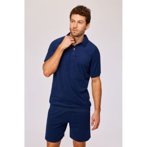 Heren set in badstof 873 donkerblauw