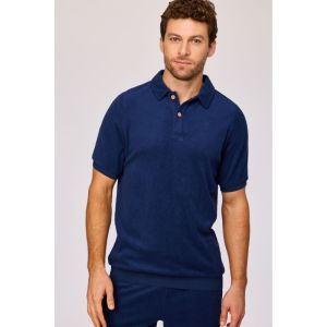 Heren set in badstof 873 donkerblauw