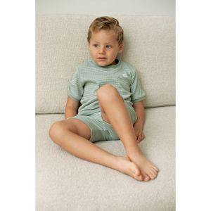 Feetje pyjama korte mouwen Zeegroen