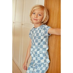 Feetje pyjama met korte mouwen Blauw