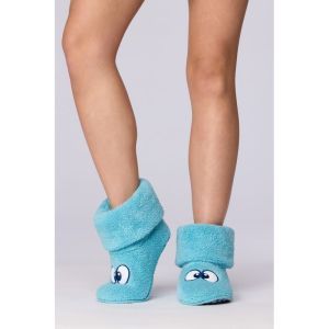 Pantoffels met oogjes 824 blauw