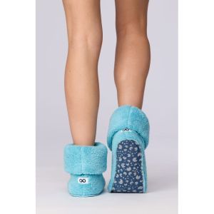 Pantoffels met oogjes 824 blauw