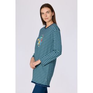 Damespyjama met lange mouwen 905 blauwe stre