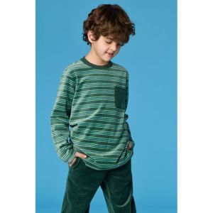 Jongenspyjama in velours 922 groene stre