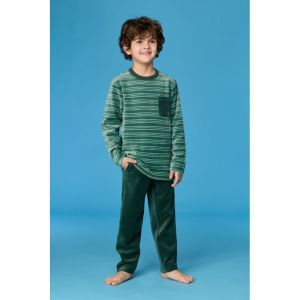 Jongenspyjama in velours 922 groene stre