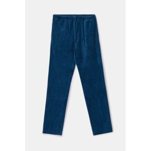 Herenpyjama in velours 921 donkerblauw