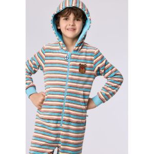 Unisex onesie in velours 920 multicolor