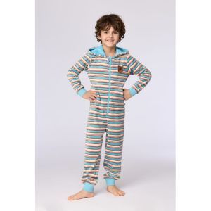 Unisex onesie in velours 920 multicolor
