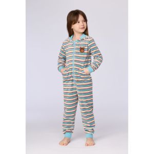Unisex onesie in velours 920 multicolor