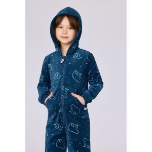 Unisex onesie in velours 924 galaxy prin