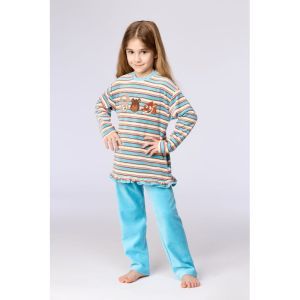 Meisjespyjama in velours 920 multicolor