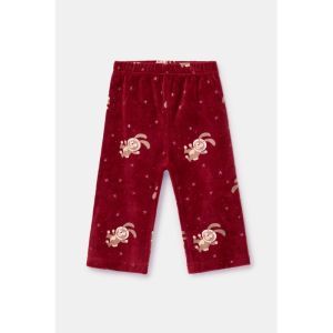 Baby meisjespyjama in velours 471 bordeaux
