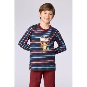 Jongenspyjama lange mouwen 903 donkerblauw