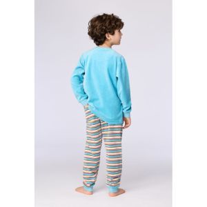 Jongenspyjama in velours 824 blauw