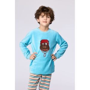 Jongenspyjama in velours 824 blauw