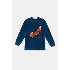 Jongenspyjama in velours 881 donkerblauw