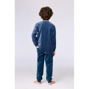 Jongenspyjama in velours 921 donkerblauw