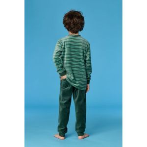 Jongenspyjama in velours 922 groene stre