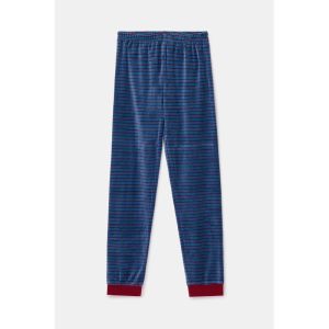 Herenpyjama in velours 471 bordeaux