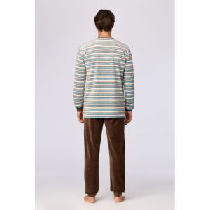 Herenpyjama in velours 920 multicolor