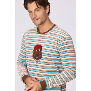 Herenpyjama in velours 920 multicolor