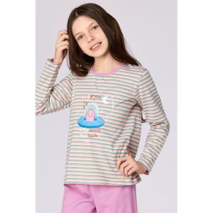 Meisjespyjama lange mouwen 906 multicolor