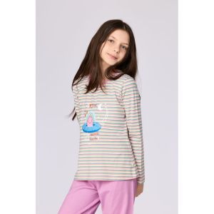 Meisjespyjama lange mouwen 906 multicolor