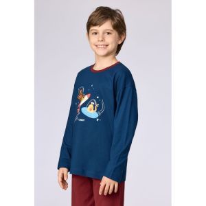 Jongenspyjama lange mouwen 881 donkerblauw
